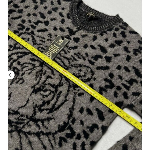 Diane Gilman Tiger Leopard Sweater Black Small - Picture 5 of 9
